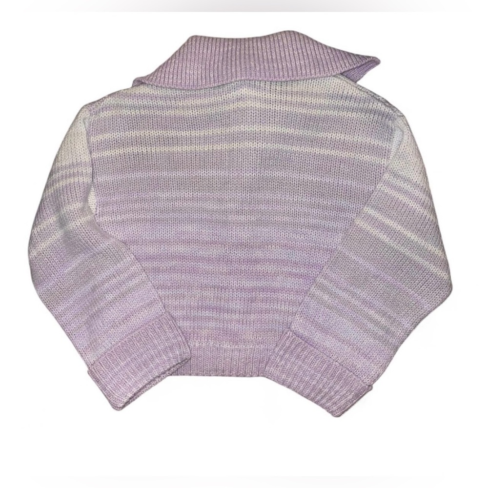 Revolve 525 Suzanne Ombré Purple Rose striped cardigan with chunky collar S NWT - Picture 6 of 6